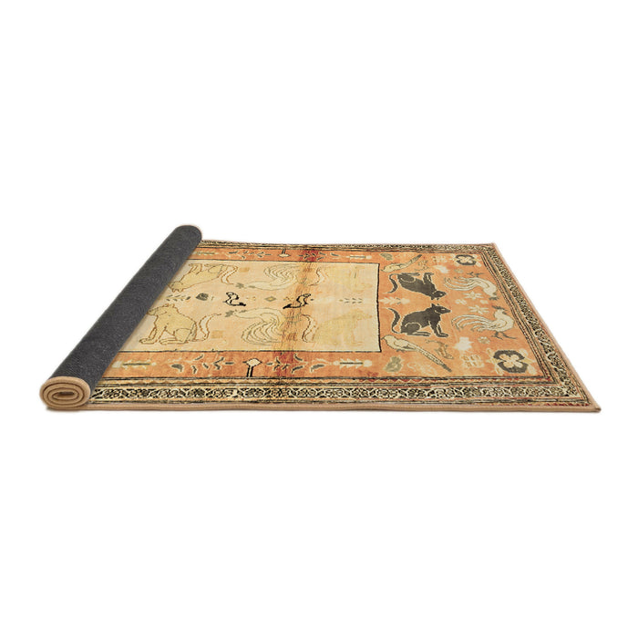 Sideview of Animal Brown Traditional Rug, tr526brn