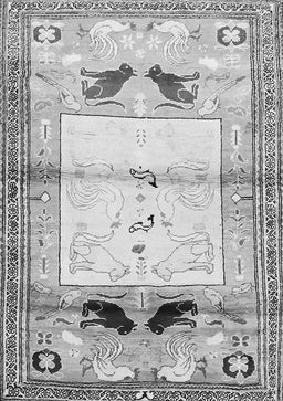 Animal Gray Traditional Rug, tr526gry