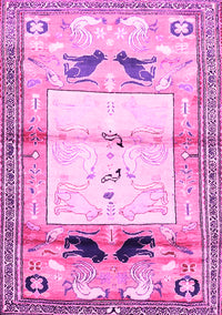 Animal Pink Traditional Rug, tr526pnk