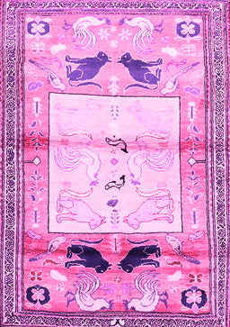 Animal Pink Traditional Rug, tr526pnk