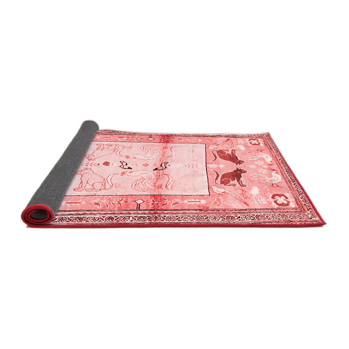 Animal Red Traditional Area Rugs