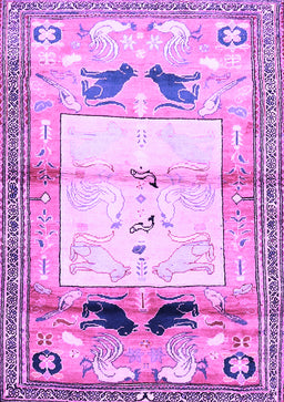 Animal Purple Traditional Rug, tr526pur