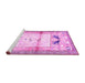 Sideview of Machine Washable Animal Pink Traditional Rug, wshtr526pnk