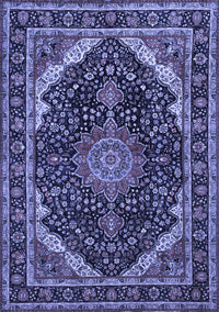 Medallion Blue Traditional Rug, tr527blu