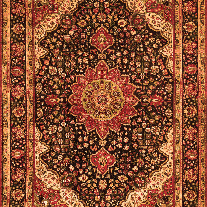 Medallion Orange Traditional Rug, tr527org