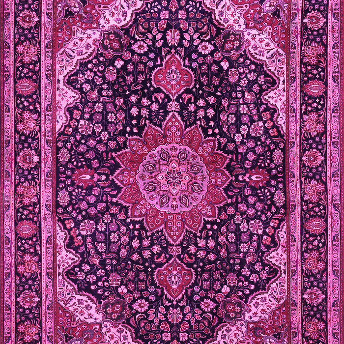 Medallion Pink Traditional Rug, tr527pnk