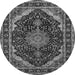 Square Medallion Gray Traditional Rug, tr527gry