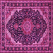 Square Medallion Pink Traditional Rug, tr527pnk