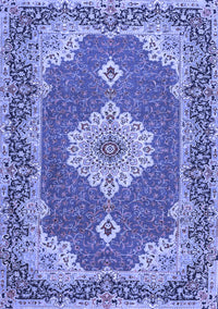 Medallion Blue Traditional Rug, tr528blu