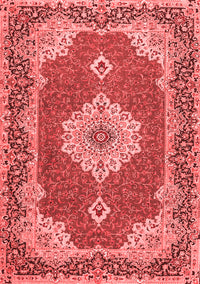 Medallion Red Traditional Rug, tr528red