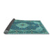 Sideview of Medallion Light Blue Traditional Rug, tr528lblu