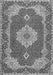 Serging Thickness of Machine Washable Medallion Gray Traditional Rug, wshtr528gry