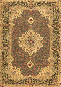 Medallion Brown Traditional Rug, tr528brn