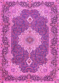 Medallion Pink Traditional Rug, tr528pnk