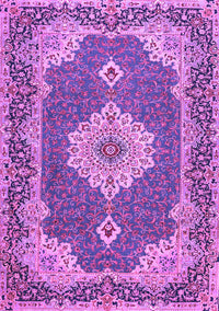 Medallion Purple Traditional Rug, tr528pur