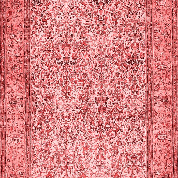 Machine Washable Persian Red Traditional Rug, wshtr529red
