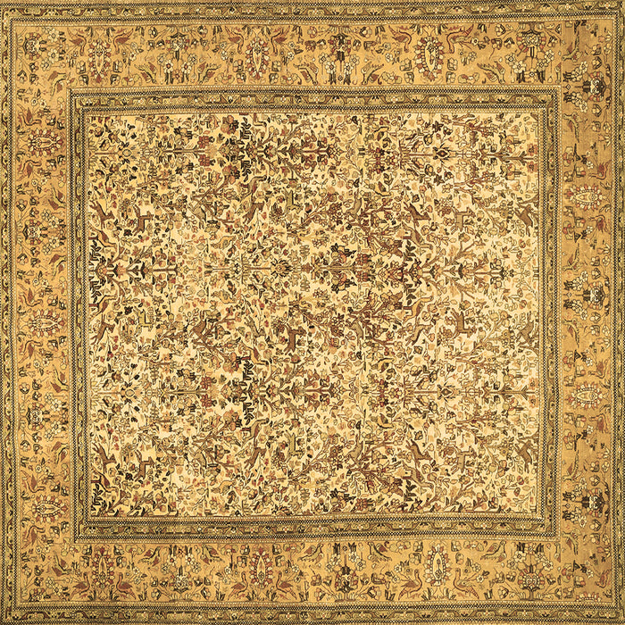 Square Machine Washable Persian Brown Traditional Rug, wshtr529brn