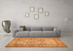 Machine Washable Persian Orange Traditional Area Rugs in a Living Room, wshtr529org