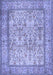 Machine Washable Persian Blue Traditional Rug, wshtr529blu