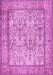 Machine Washable Persian Purple Traditional Area Rugs, wshtr529pur