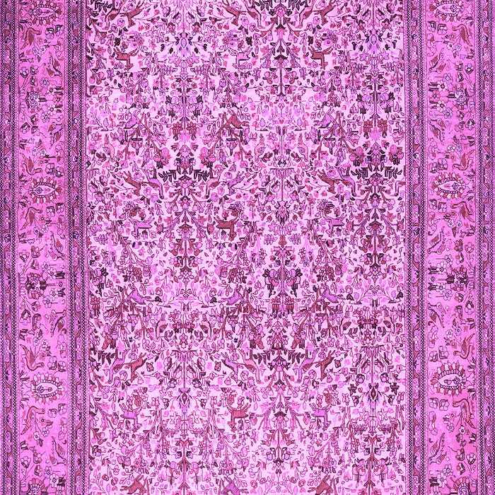 Machine Washable Persian Purple Traditional Area Rugs, wshtr529pur