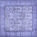 Square Persian Blue Traditional Rug, tr529blu