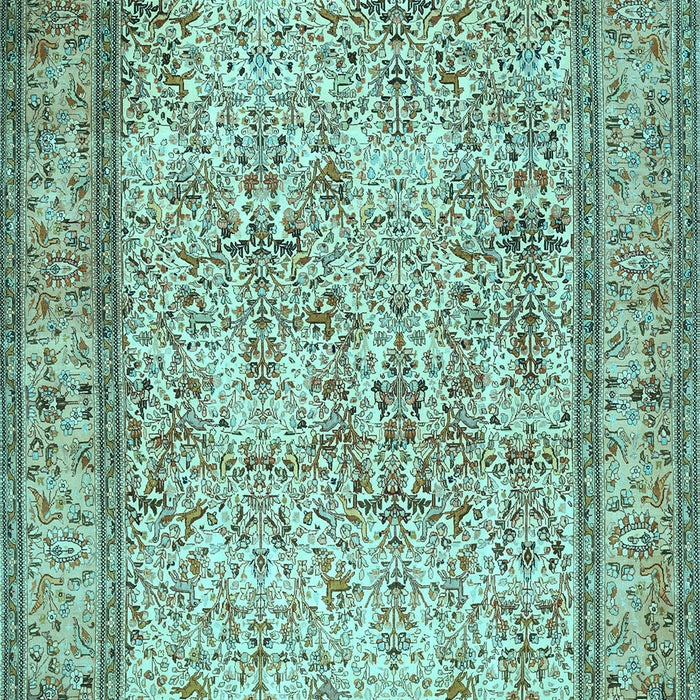 Machine Washable Persian Light Blue Traditional Rug, wshtr529lblu