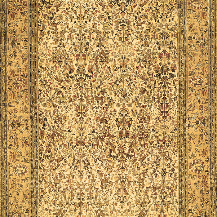 Machine Washable Persian Brown Traditional Rug, wshtr529brn