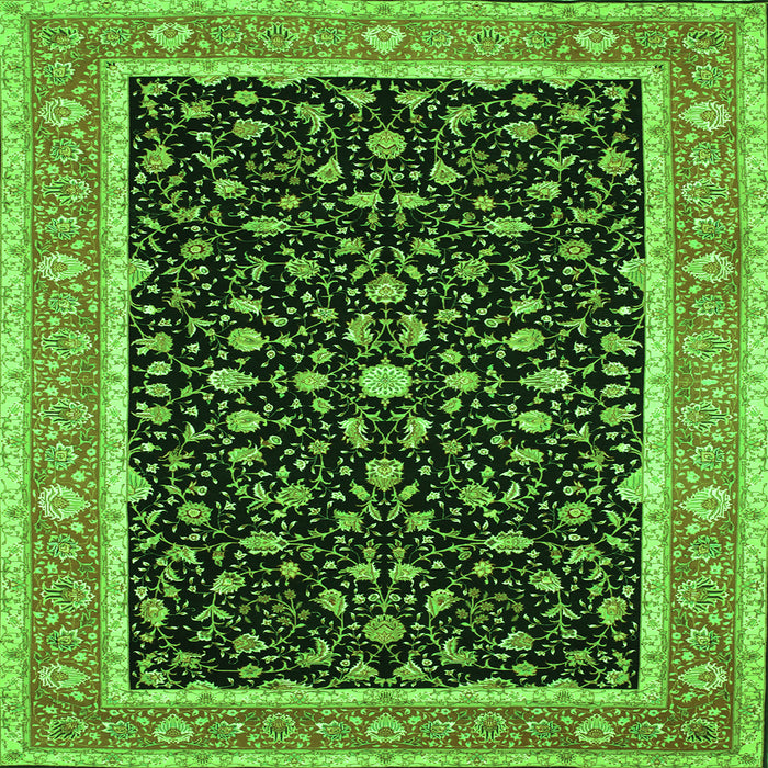 Serging Thickness of Persian Green Traditional Rug, tr52grn