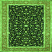 Serging Thickness of Persian Green Traditional Rug, tr52grn