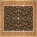 Square Persian Brown Traditional Rug, tr52brn