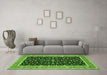 Machine Washable Persian Green Traditional Area Rugs in a Living Room,, wshtr52grn