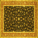 Square Persian Yellow Traditional Rug, tr52yw