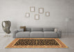 Machine Washable Persian Brown Traditional Rug in a Living Room,, wshtr52brn