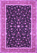 Machine Washable Persian Purple Traditional Area Rugs, wshtr52pur