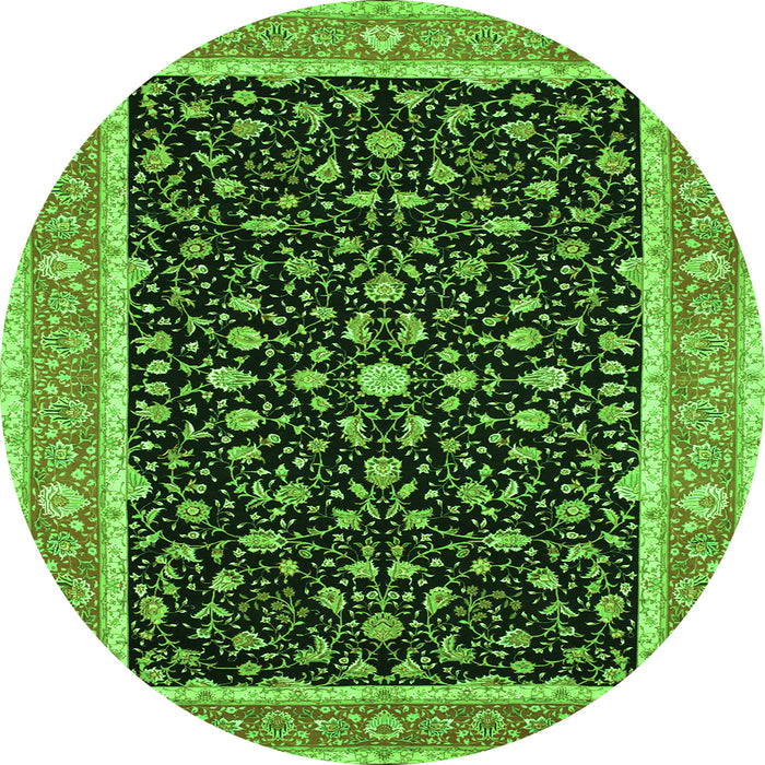 Square Persian Green Traditional Rug, tr52grn