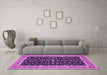 Machine Washable Persian Purple Traditional Area Rugs in a Living Room, wshtr52pur