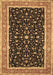 Machine Washable Persian Brown Traditional Rug, wshtr52brn