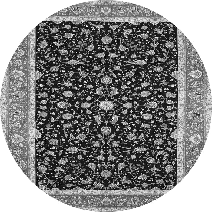 Machine Washable Persian Gray Traditional Rug, wshtr52gry