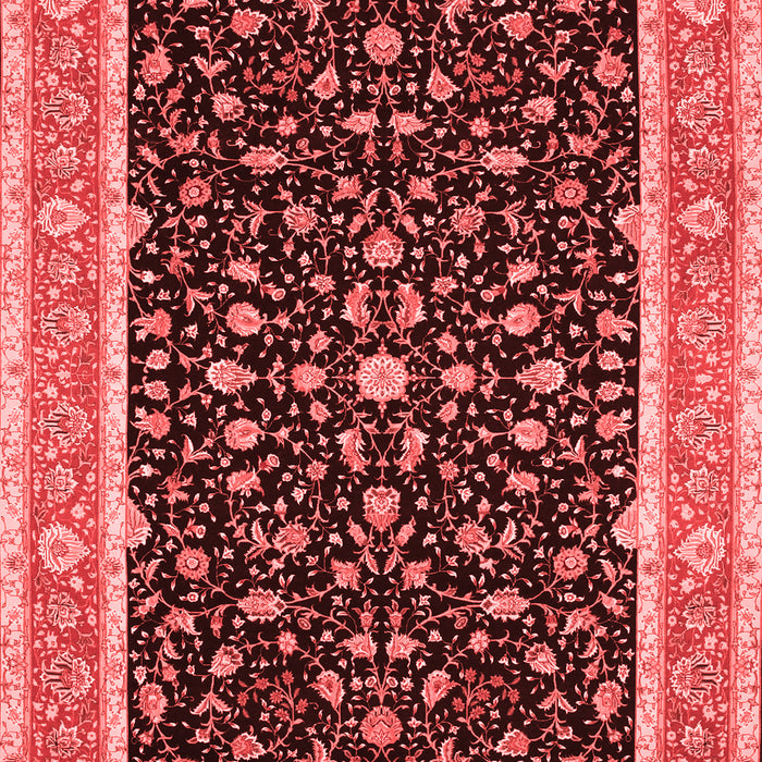 Machine Washable Persian Red Traditional Rug, wshtr52red