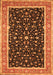 Serging Thickness of Machine Washable Persian Orange Traditional Area Rugs, wshtr52org