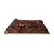 Sideview of Traditional Sienna Brown Persian Rug, tr53