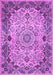 Machine Washable Medallion Purple Traditional Area Rugs, wshtr530pur