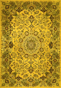 Medallion Yellow Traditional Rug, tr530yw