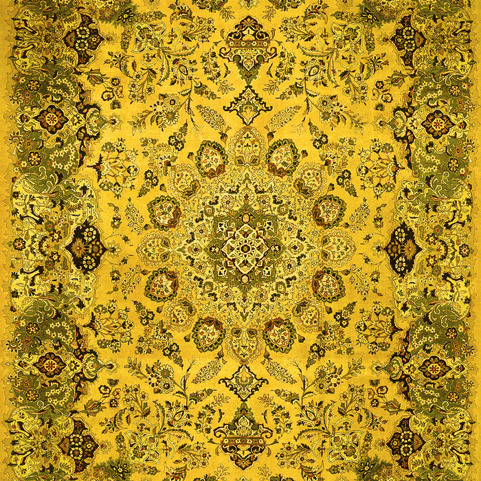 Medallion Yellow Traditional Rug, tr530yw