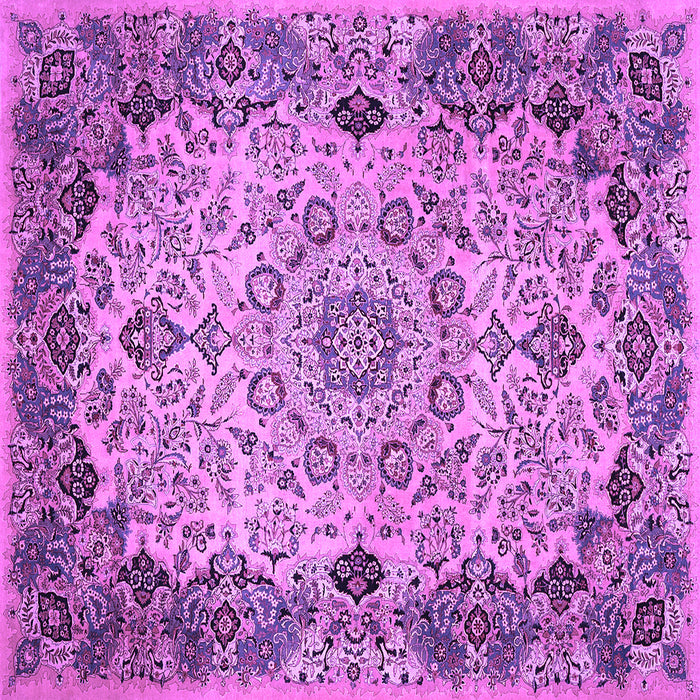 Square Medallion Purple Traditional Rug, tr530pur