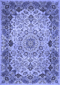 Medallion Blue Traditional Rug, tr530blu