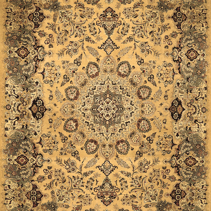 Medallion Brown Traditional Rug, tr530brn