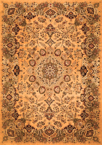 Medallion Orange Traditional Rug, tr530org