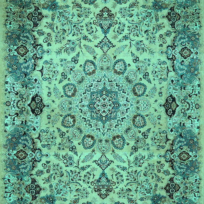 Medallion Turquoise Traditional Rug, tr530turq